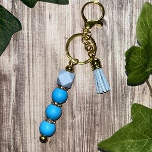 Hand Crafted Blue and Gold Key Card Holder